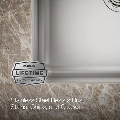 Kohler Undertone® 23" undermount single-bowl kitchen sink