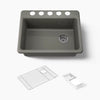 Kohler Riverby® 27" undermount single-bowl workstation kitchen sink