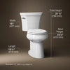 Kohler Two-piece elongated toilet, 1.0 gpf