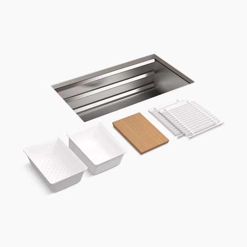 Kohler 33" undermount single-bowl workstation kitchen sink