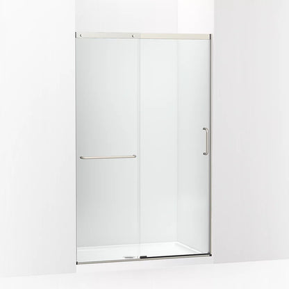 Kohler Sliding shower door, 75-1/2" H x 44-1/4 - 47-5/8" W, with heavy 5/16" thick Crystal Clear glass