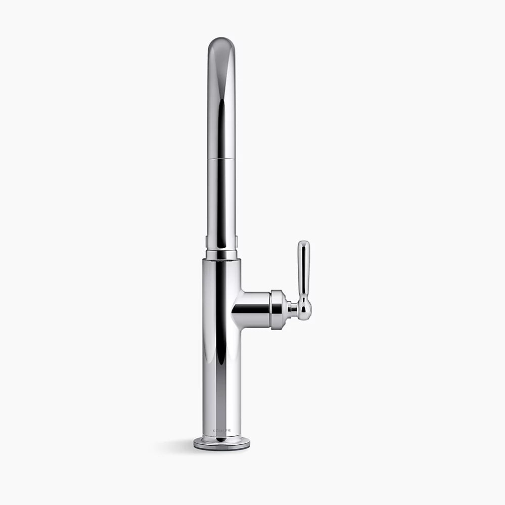 Kohler Pull-down kitchen sink faucet with three-function sprayhead