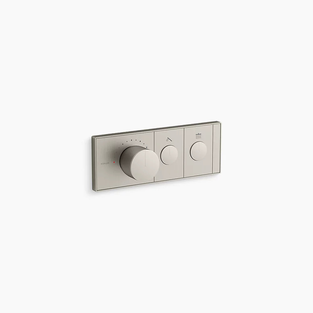 Kohler Two-outlet recessed mechanical thermostatic valve control