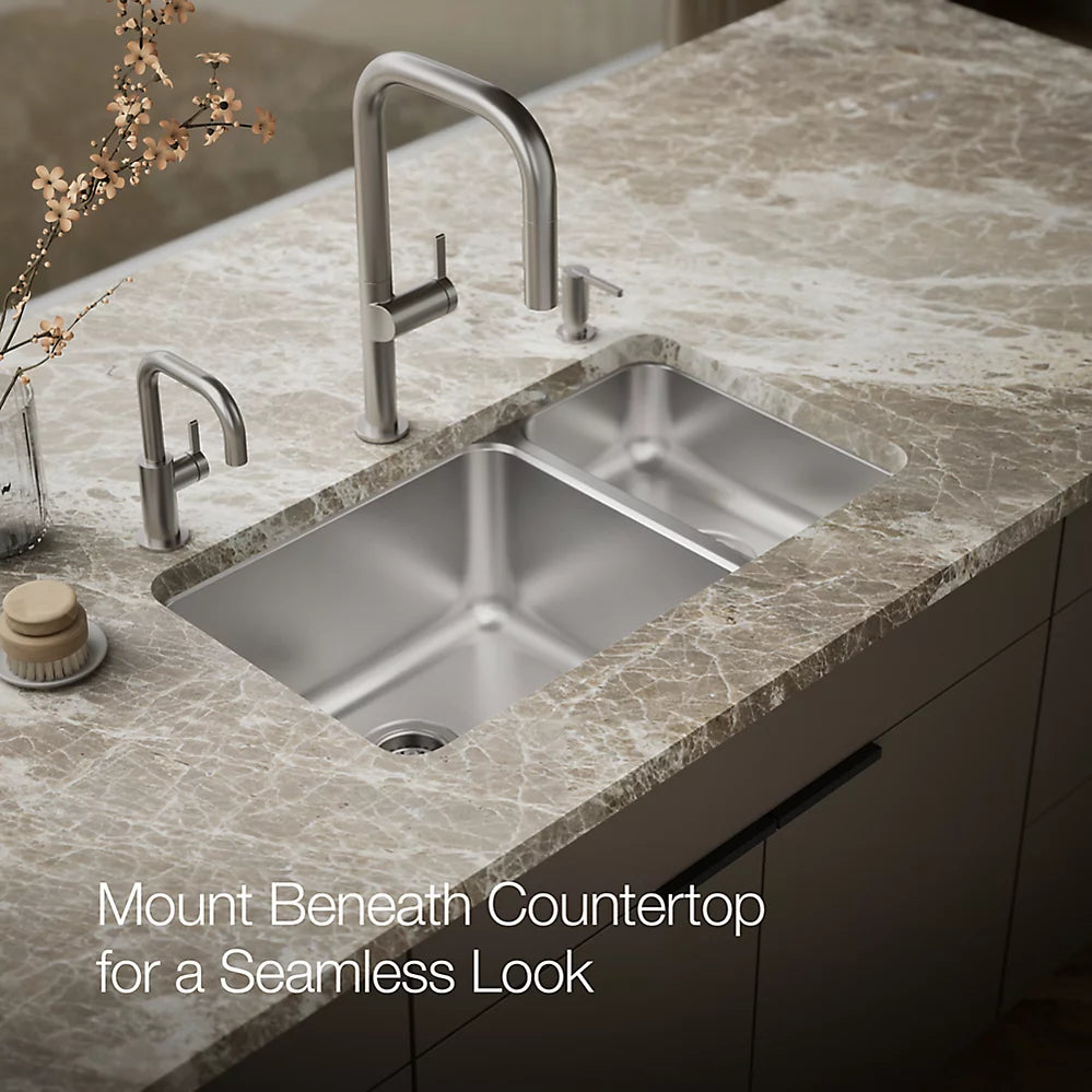 Kohler Undertone® 31-1/2" undermount double-bowl kitchen sink