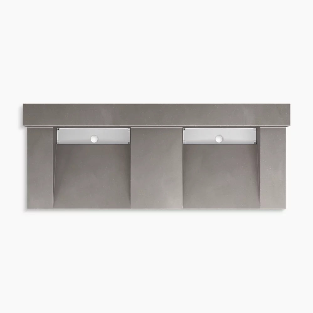 Kohler 60" wall-mount basin lavatory system with backsplash