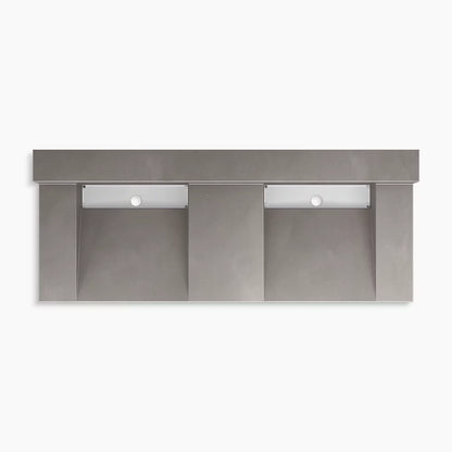 Kohler 60" wall-mount basin lavatory system with backsplash