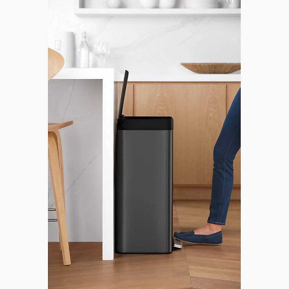 Kohler 13-gallon stainless steel step trash can