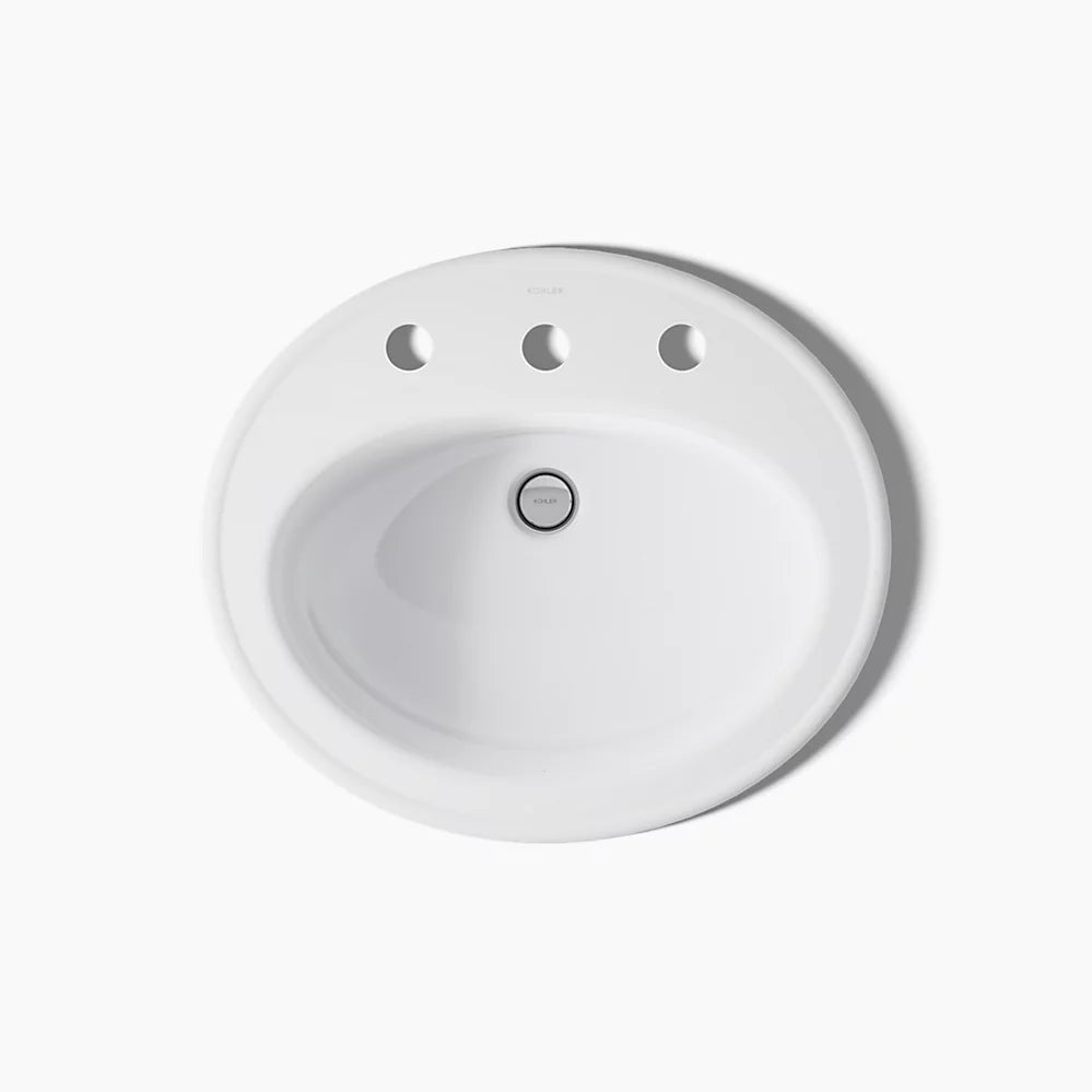 Kohler 20-1/4" oval drop-in bathroom sink