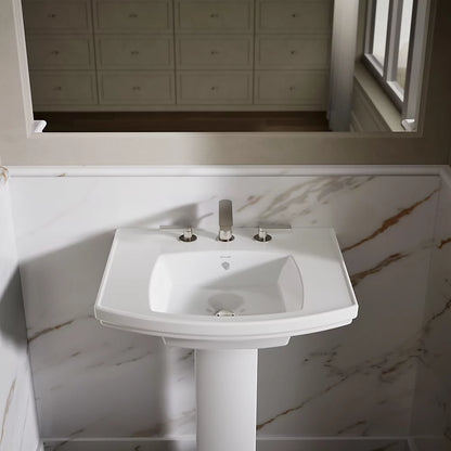 Kohler 23-3/4" rectangular pedestal bathroom sink