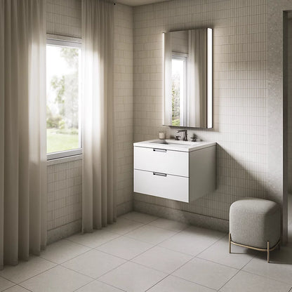 Kohler 24" wall-hung bathroom vanity cabinet with sink and quartz top