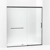 Kohler Sliding shower door, 75-1/2" H x 68-1/4 - 71-5/8" W, with heavy 5/16" thick Crystal Clear glass