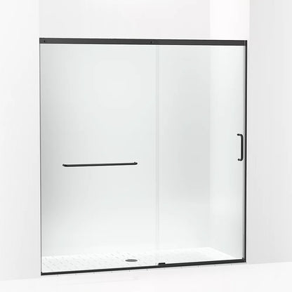 Kohler Sliding shower door, 75-1/2" H x 68-1/4 - 71-5/8" W, with heavy 5/16" thick Crystal Clear glass