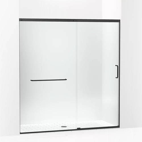 Kohler Sliding shower door, 75-1/2" H x 68-1/4 - 71-5/8" W, with heavy 5/16" thick Crystal Clear glass