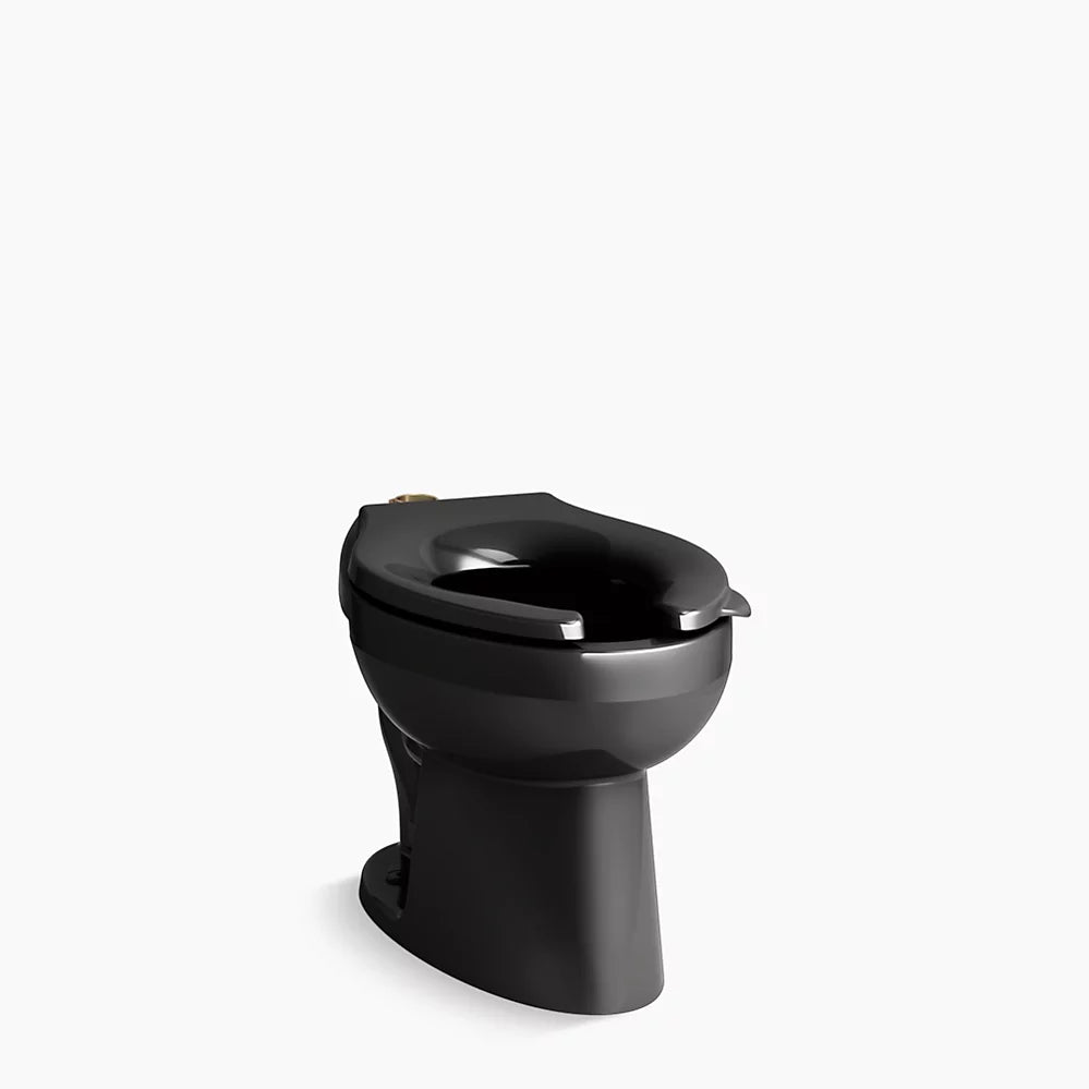 Kohler Wellcomme™ Ultra Floor-mount top spud flushometer bowl with bedpan lugs
