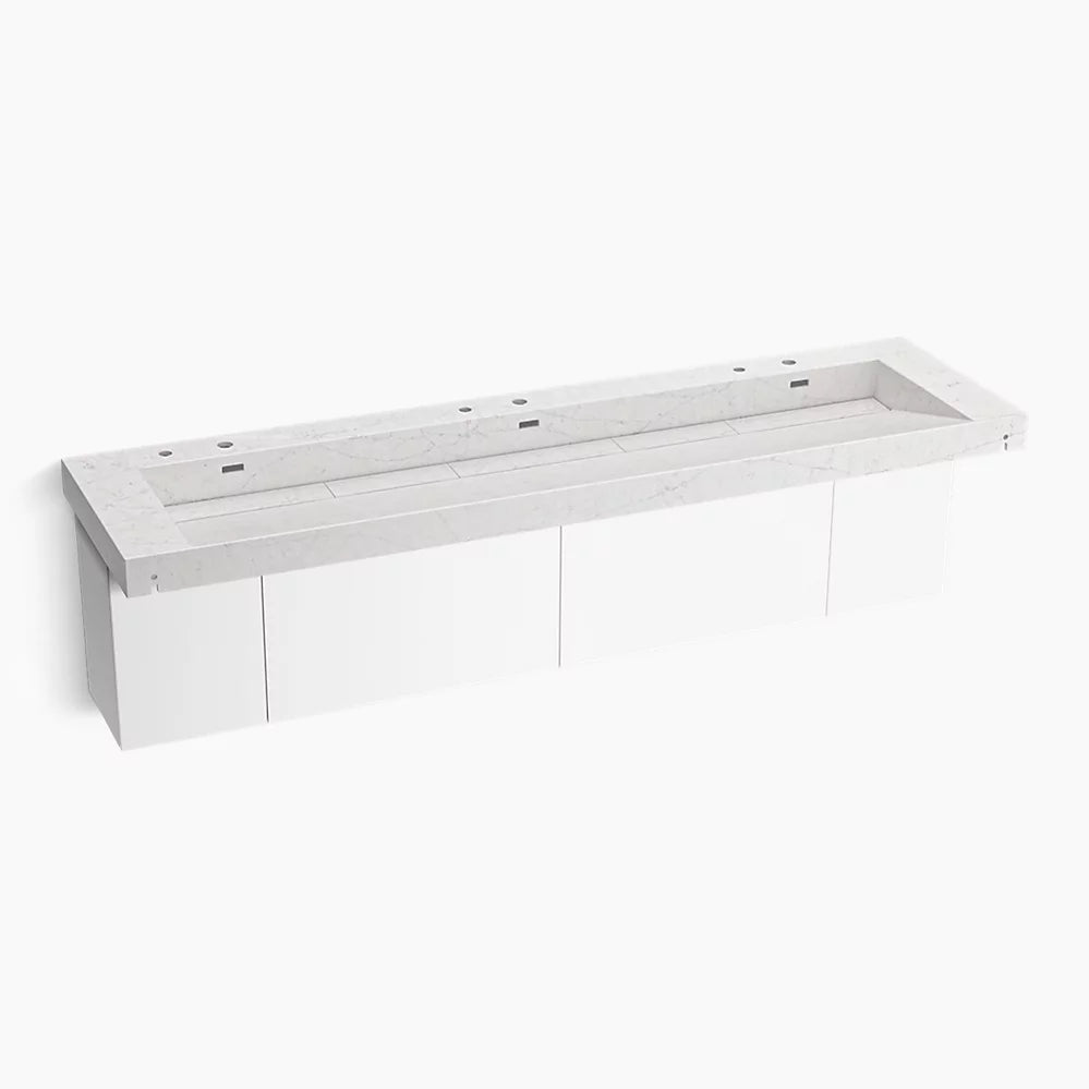 Kohler 90" wall-mount trough lavatory system