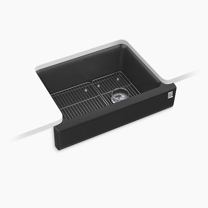 Kohler 29-3/4" undermount single-bowl farmhouse kitchen sink with short apron