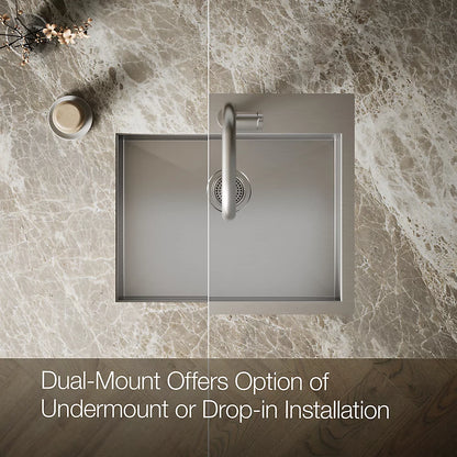 Kohler Vault™ 25" top-/undermount single-bowl kitchen sink