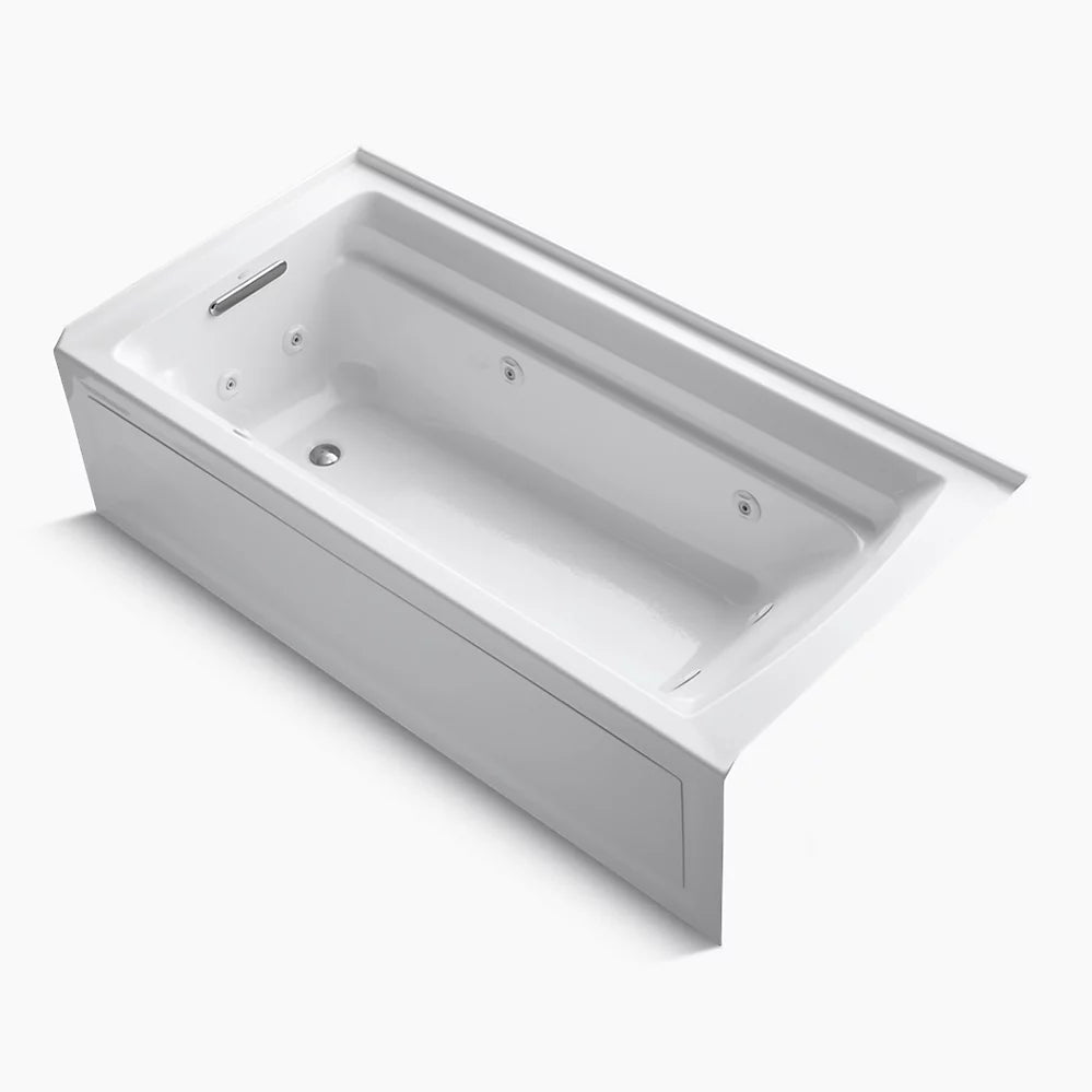 Kohler 72" x 36" alcove whirlpool bath with alcove, left drain