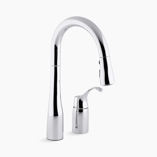 Kohler Simplice® Pull-down bar sink faucet with three-function sprayhead