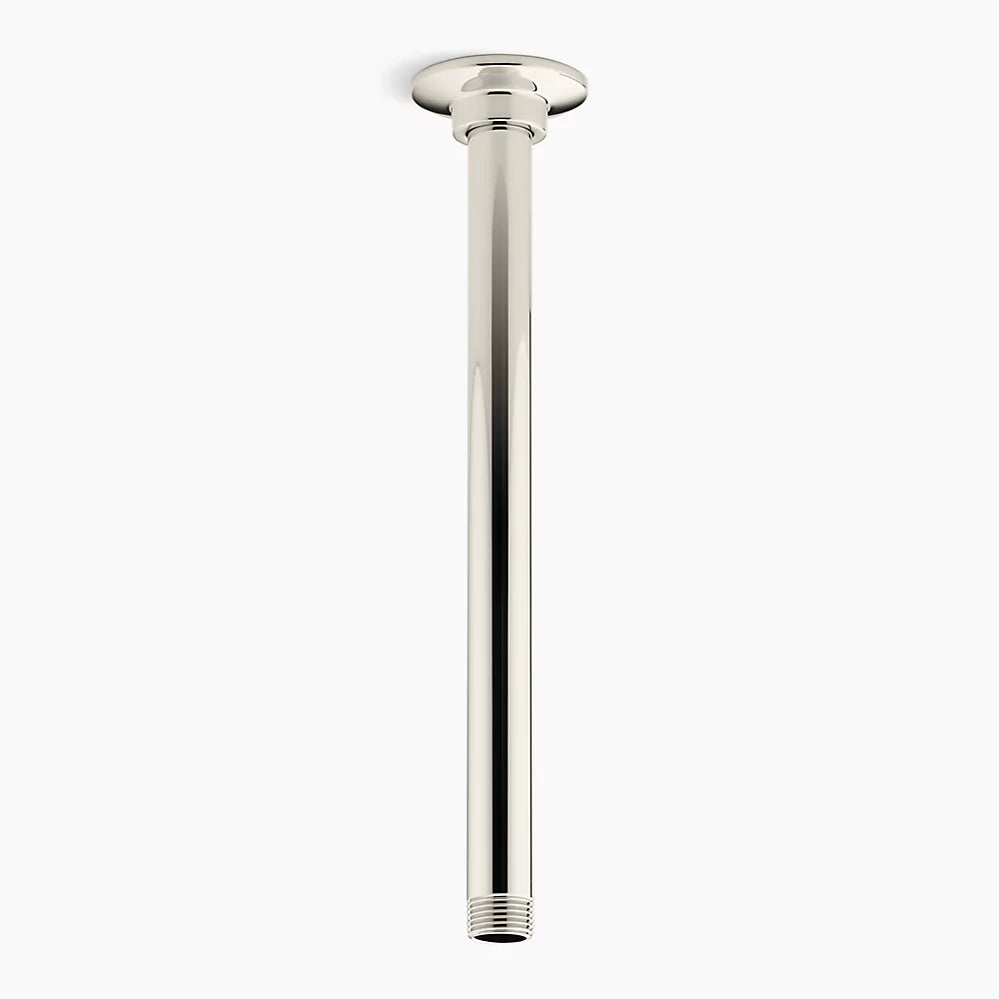 Kohler 12" ceiling-mount single-function rainhead arm and flange