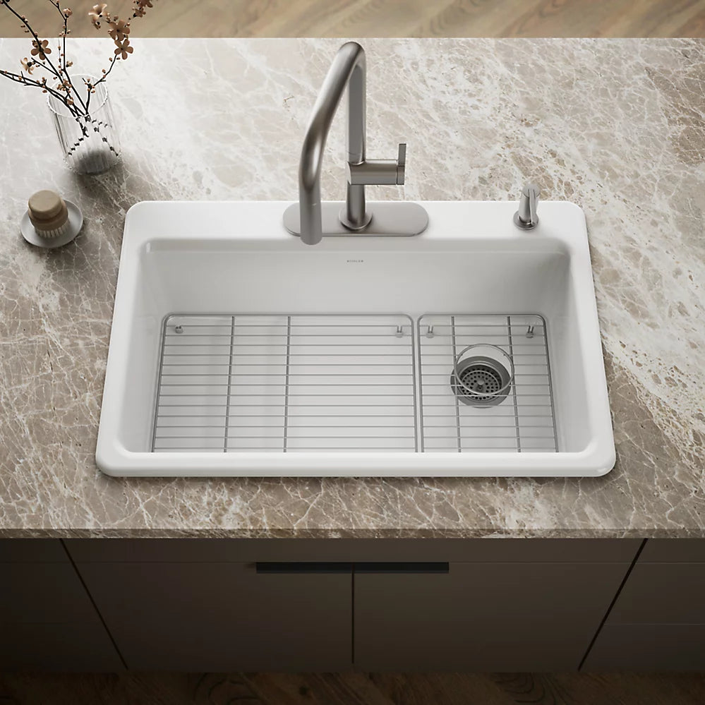 Kohler Riverby® 33" top-mount single-bowl kitchen sink