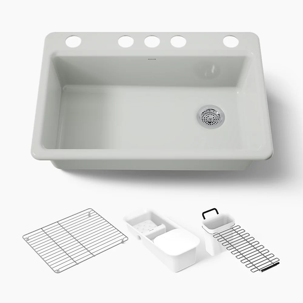 Kohler Riverby® 33" undermount single-bowl kitchen sink