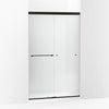 Kohler Sliding shower door, 76" H x 44-5/8 - 47-5/8" W, with 5/16" thick Frosted glass