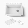 Kohler Riverby® 27" undermount single-bowl workstation kitchen sink