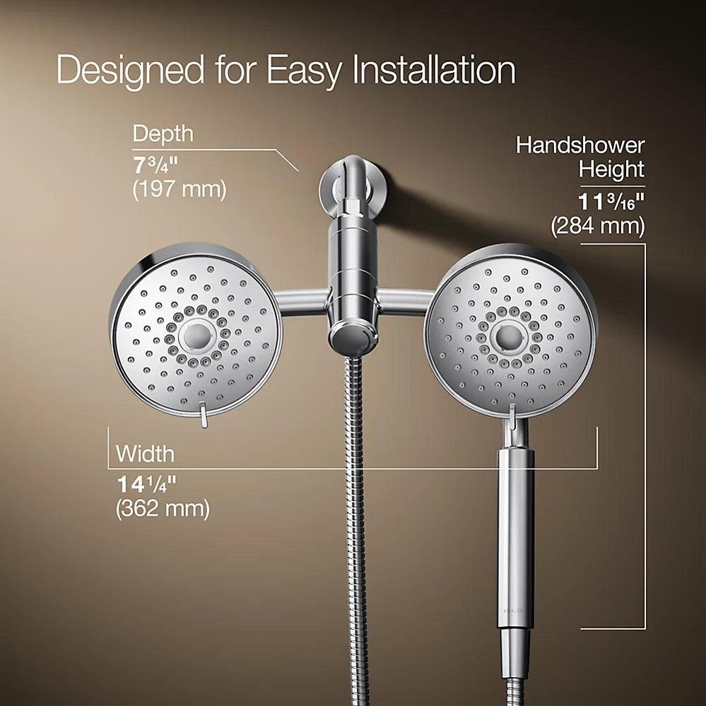Kohler 2-in-1 multifunction 1.75 gpm shower combo kit