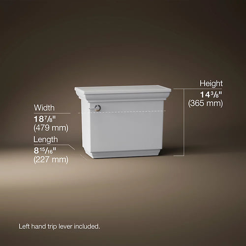 Kohler Memoirs® Stately Toilet tank, 1.6 gpf Left Lever K-4642-0