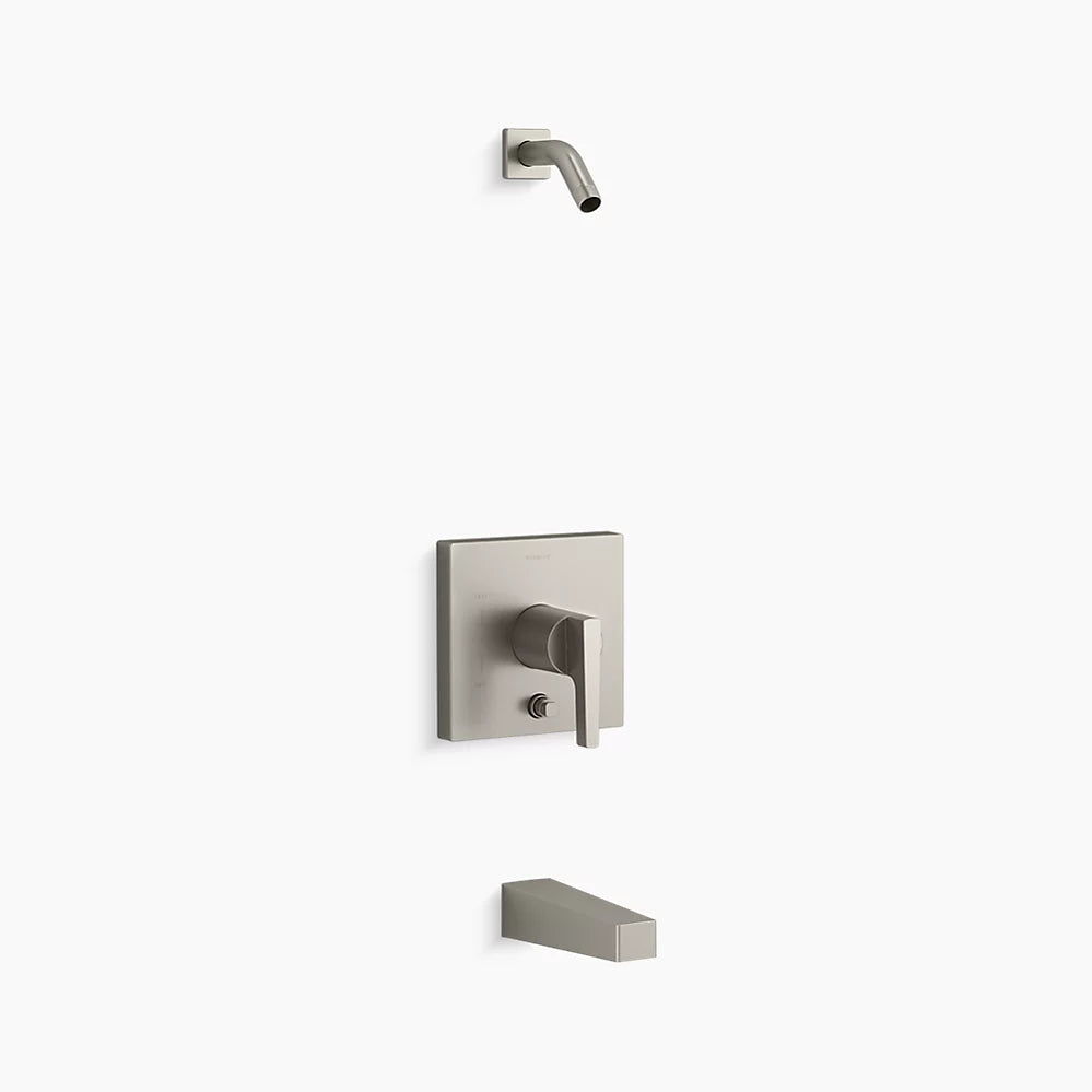 Kohler Rite-Temp® bath and shower trim kit with push-button diverter, without showerhead
