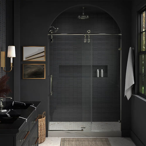 Kohler 80-7/8" H sliding shower door with 3/8"-thick glass