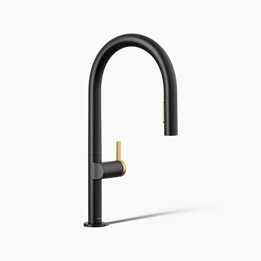 Kohler Pull-down kitchen sink faucet with two-function sprayhead