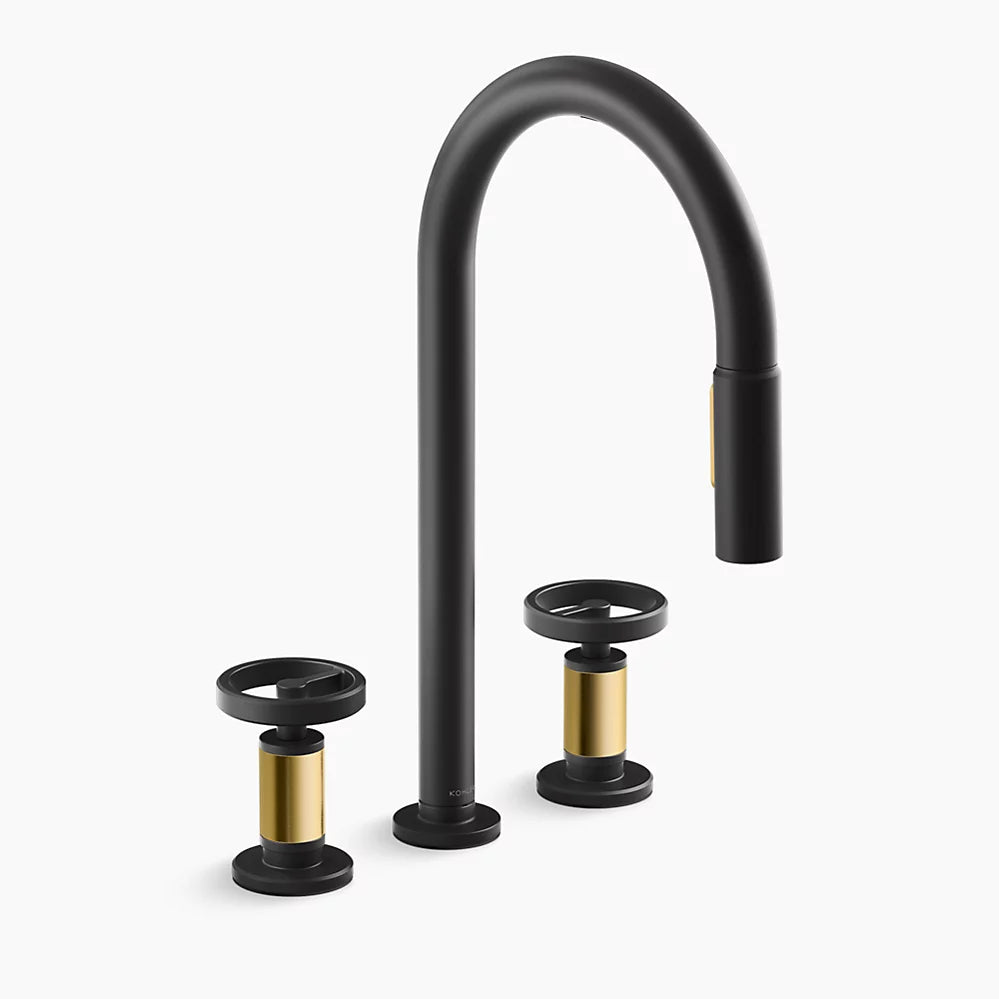Kohler Billet® Touchless pull-down kitchen sink faucet with two-function sprayhead