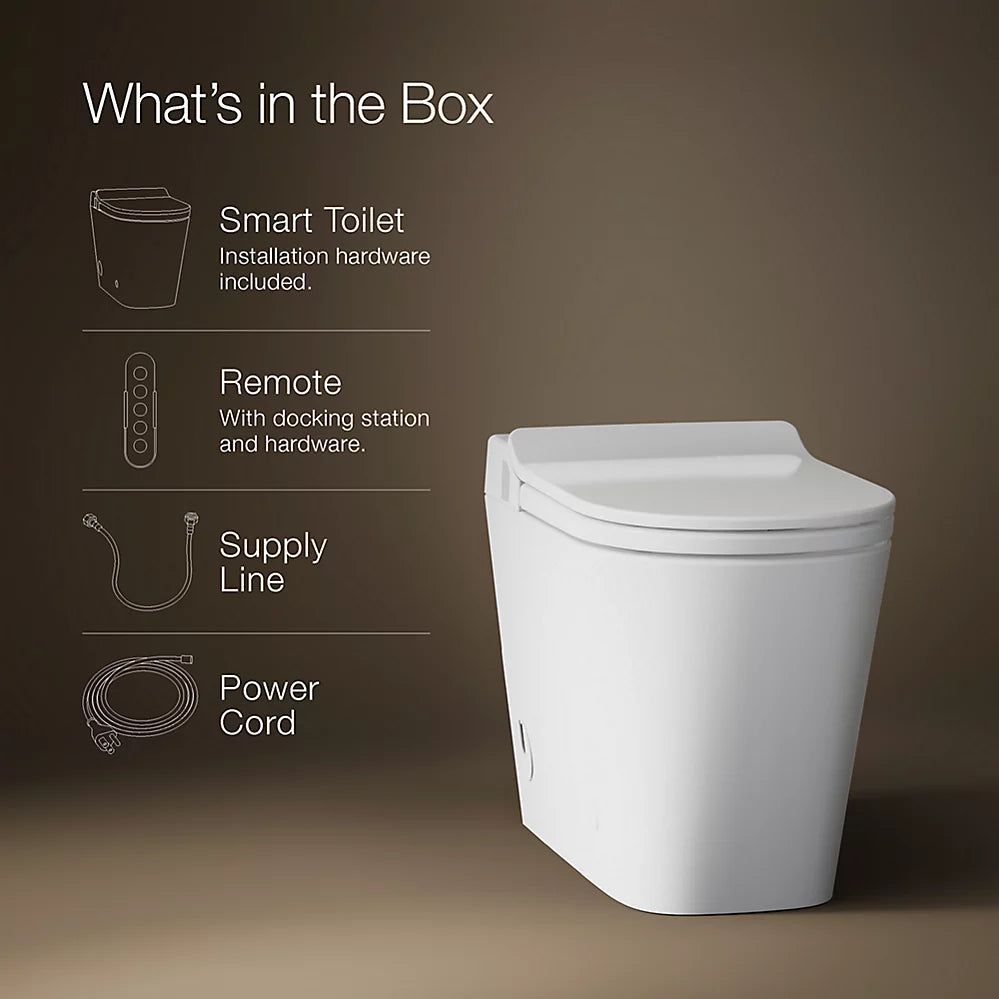 Kohler Leap™ One-piece elongated smart toilet with front bidet wand technology, dual-flush