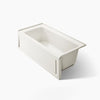Kohler Archer 60" x 32" alcove bath with Bask heated surface, left drain