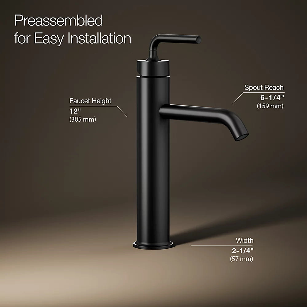 Purist® Tall single-handle bathroom sink faucet with Lever handle, 1.2 gpm