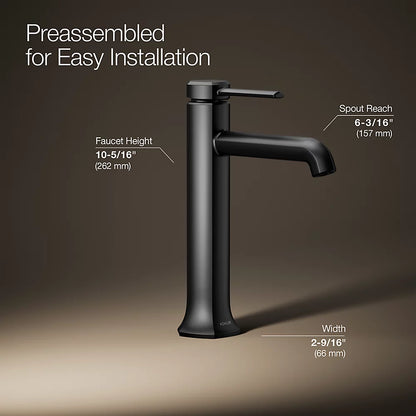 Occasion® Tall single-handle bathroom sink faucet, 0.5 gpm