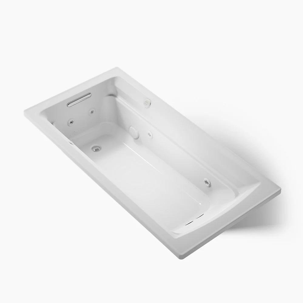 Kohler Archer Heated Bubblemassage Air Bath And Whirlpool 72 x 36-Inch Drop-In Bathtub