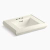Kohler Pedestal/console table bathroom sink basin with 4" centerset faucet holes
