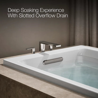 Kohler Archer Whirlpool Bath With Bask Heated Surface 66 x 32-Inch Drop-In Bathtub