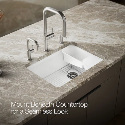 Kohler Riverby® 27" undermount single-bowl workstation kitchen sink