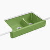 Kohler Smart Divide® 35-1/2" undermount double-bowl farmhouse kitchen sink with short apron