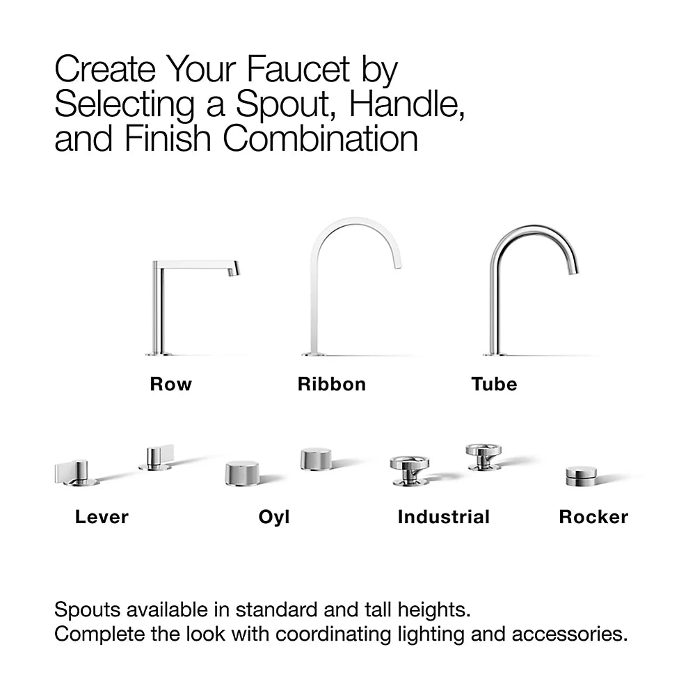 Kohler Bathroom sink faucet spout with Ribbon design, 1.2 gpm