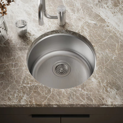Kohler Undertone® Lyric® 18-1/2" top-/undermount single-bowl bar sink