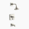 Kohler Rite-Temp® bath and shower trim kit with push-button diverter and cross handle, 2.5 gpm
