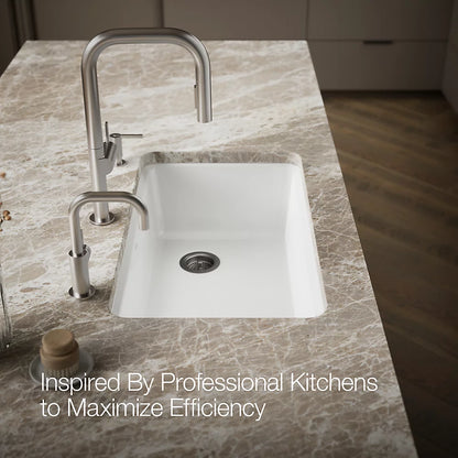 Kohler Riverby® 33" undermount single-bowl workstation kitchen sink