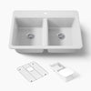 Kohler Riverby® 33" top-mount double-bowl workstation kitchen sink