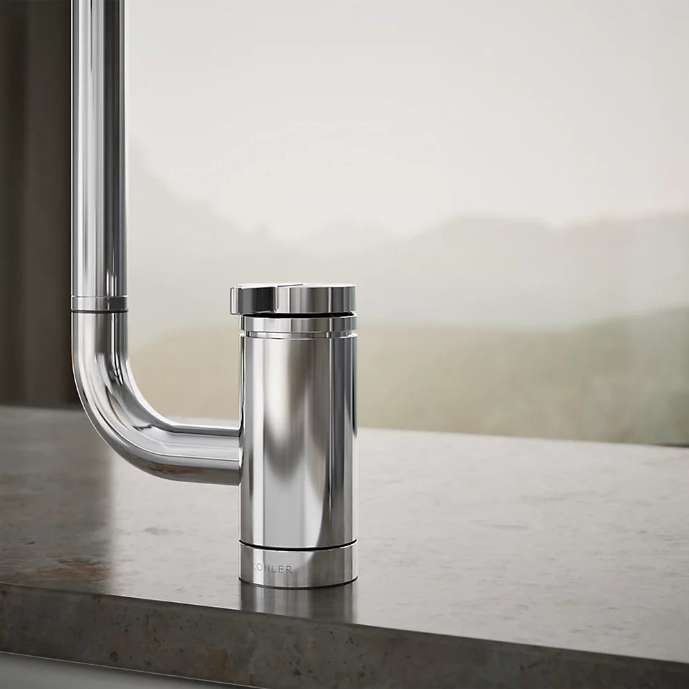 Kohler Single-handle kitchen sink faucet with two-function extended-reach spout and side sprayer