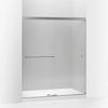 Kohler Sliding shower door, 70" H x 56-5/8 - 59-5/8" W, with 5/16" thick Crystal Clear glass